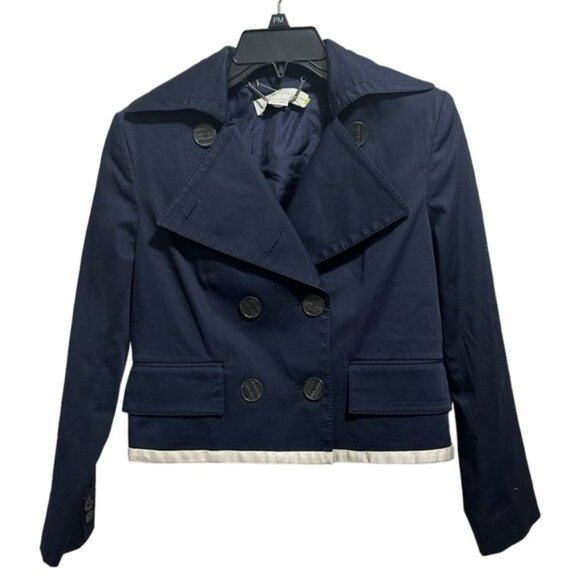 Stella McCartney Navy Blue CroppedDouble Breasted Jacket size 40 Large